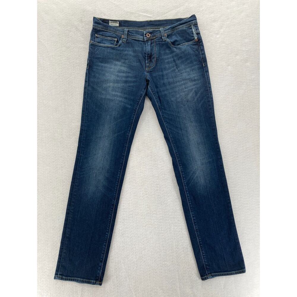 Meltin' Pot Jeans‎ Mens 32x32 Maner Super Slim Dark Blue Stretch Denim Low Rise